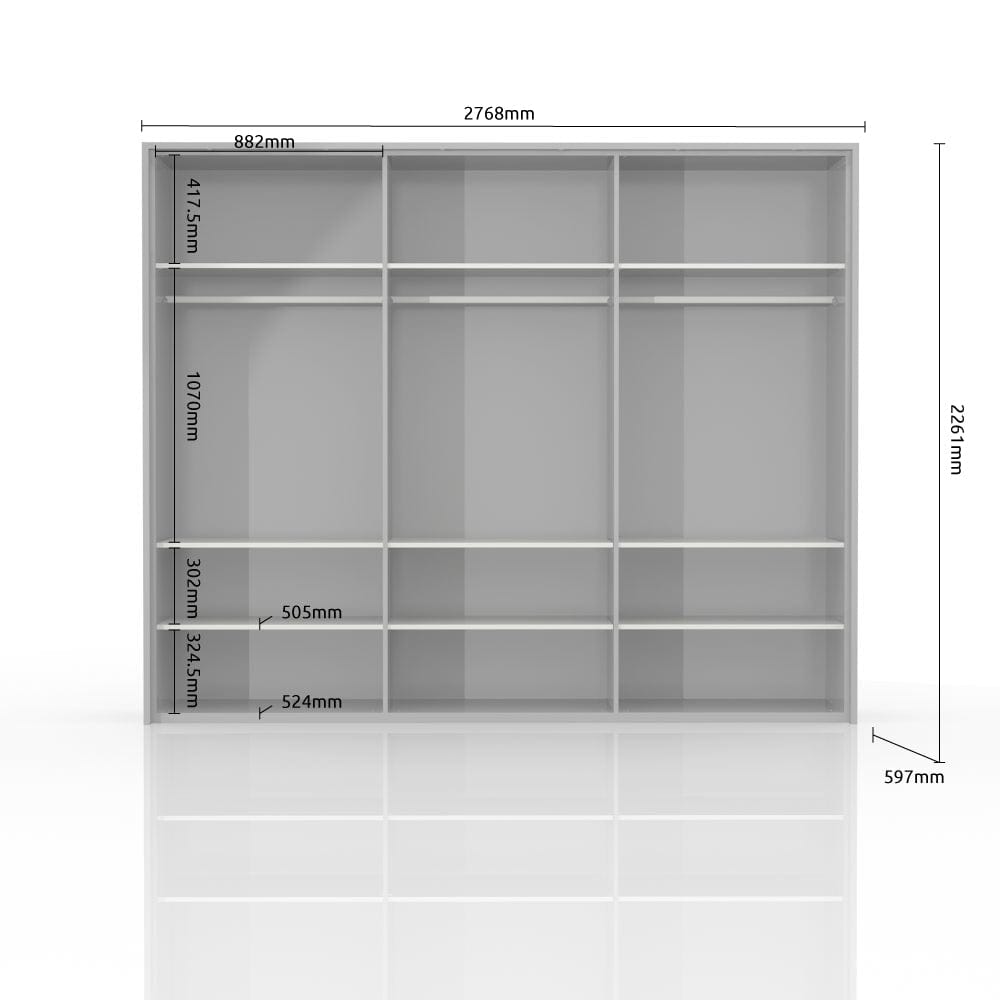 Set Mobila Dormitor din pal si piele ecologica, cu pat 200 x 160 cm, 4 piese Piano II P6A/PN Alb (2)