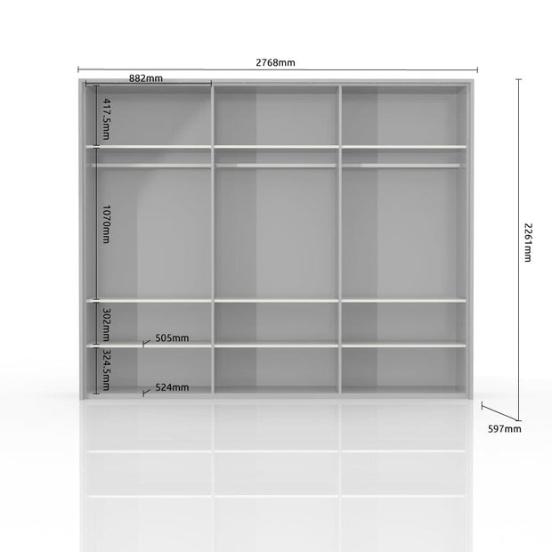 Set Mobila Dormitor din pal si piele ecologica, cu pat 200 x 160 cm, 4 piese Piano II P6A/PN Alb (2)