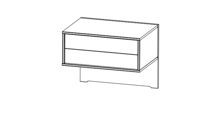 Set Mobila Dormitor din pal si piele ecologica, cu pat 200 x 160 cm, 6 piese Bruxelles Small Stejar / Grafit (4)