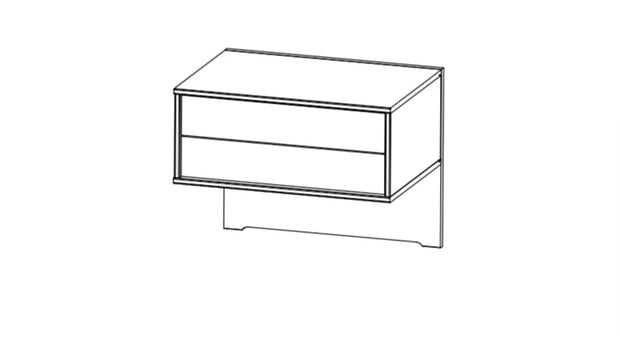 Set Mobila Dormitor din pal si piele ecologica, cu pat 200 x 160 cm, 6 piese Bruxelles Small Stejar / Grafit (4)