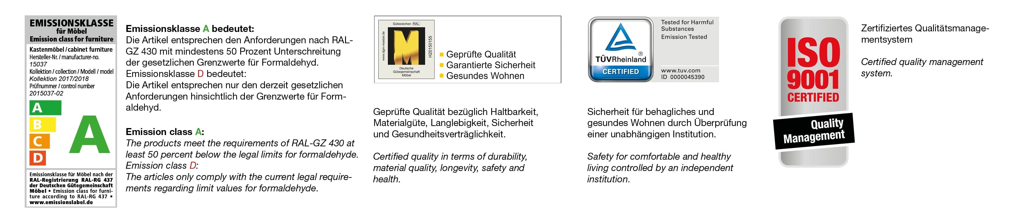 Set Mobila Dormitor din pal si piele ecologica, cu pat 200 x 160 cm, 6 piese Bruxelles Small Stejar / Grafit (7)