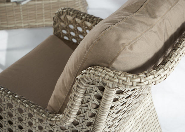 Asir Set mobilier gradina / terasa Cenova Cappuccino, 2 fotolii + canapea 2 locuri + masa de cafea