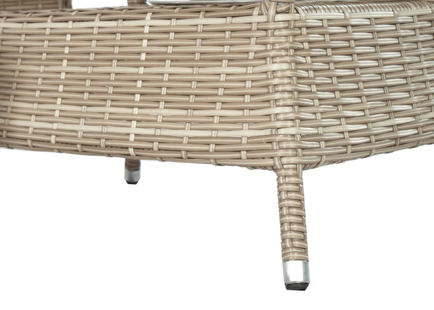 Asir Set mobilier gradina / terasa Cenova Cappuccino, 2 fotolii + canapea 2 locuri + masa de cafea