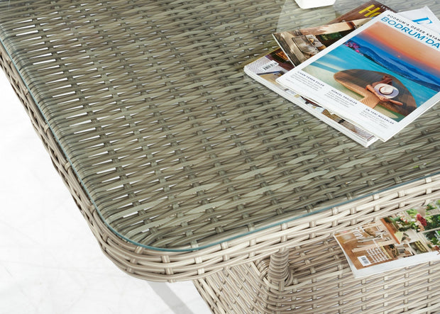 Asir Set mobilier gradina / terasa Cenova Cappuccino, 2 fotolii + canapea 2 locuri + masa de cafea