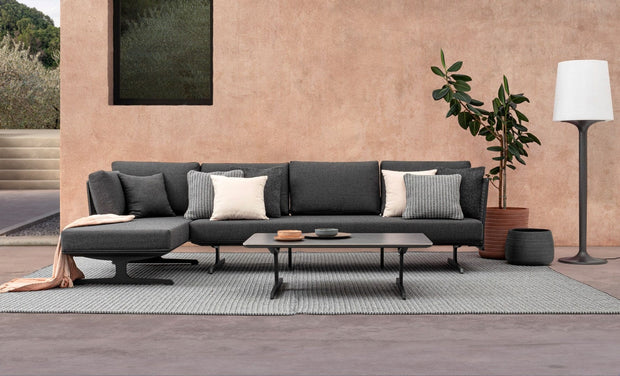 Set mobilier modular pentru gradina / terasa Althea Antracit, coltar 5 locuri + masa de cafea (2)