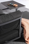 Set mobilier modular pentru gradina / terasa Althea Antracit, coltar 5 locuri + masa de cafea (3)