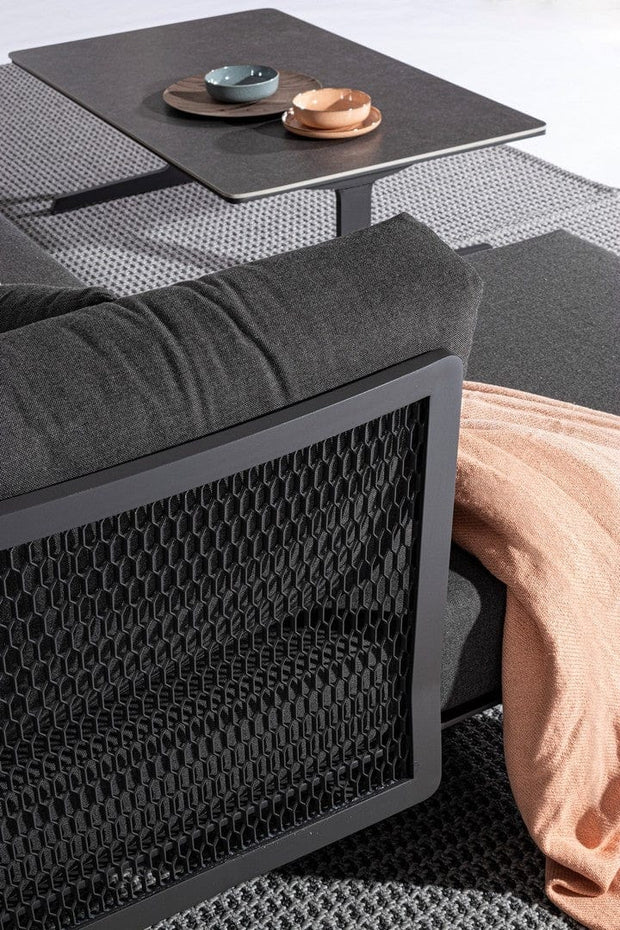 Set mobilier modular pentru gradina / terasa Althea Antracit, coltar 5 locuri + masa de cafea (3)