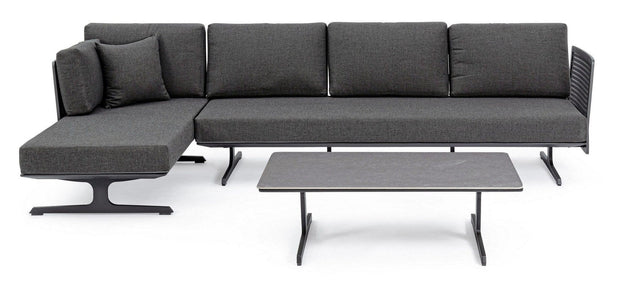 Set mobilier modular pentru gradina / terasa Althea Antracit, coltar 5 locuri + masa de cafea (7)