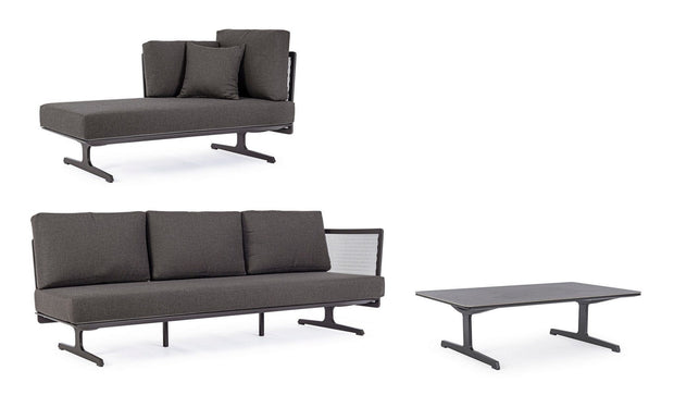 Set mobilier modular pentru gradina / terasa Althea Antracit, coltar 5 locuri + masa de cafea (8)