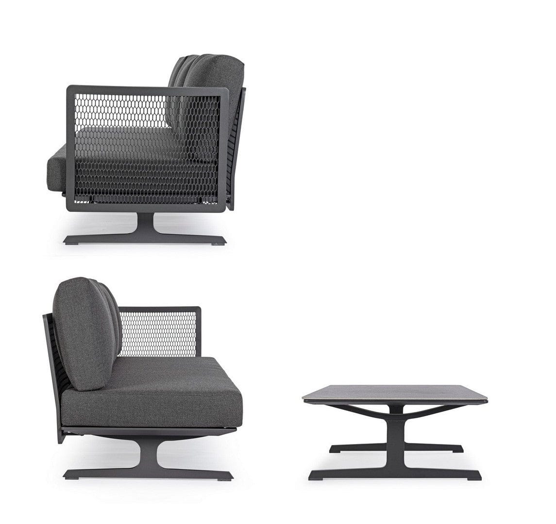 Set mobilier modular pentru gradina / terasa Althea Antracit, coltar 5 locuri + masa de cafea (11)