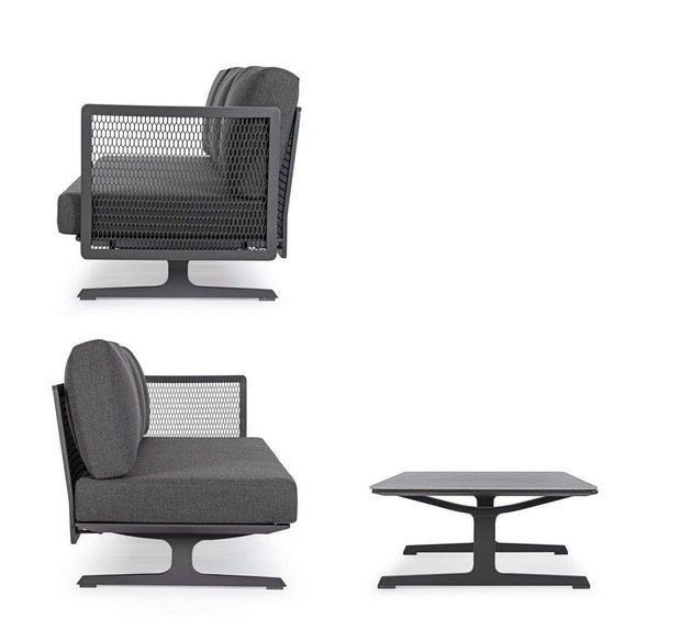 Set mobilier modular pentru gradina / terasa Althea Antracit, coltar 5 locuri + masa de cafea (11)