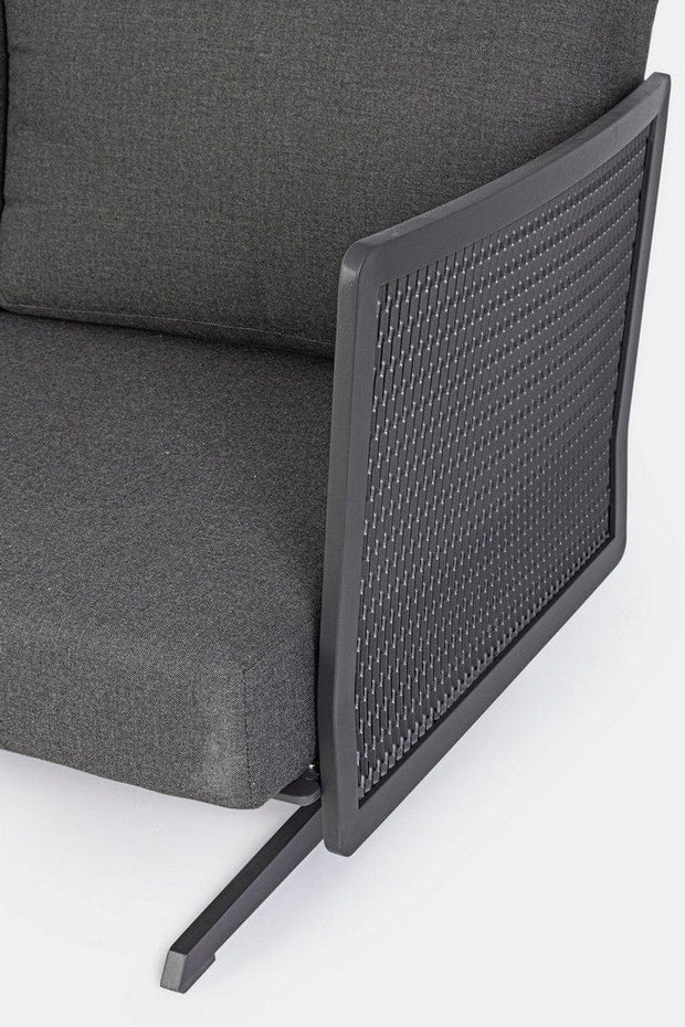 Set mobilier modular pentru gradina / terasa Althea Antracit, coltar 5 locuri + masa de cafea (13)