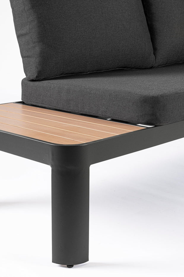 Set mobilier modular pentru gradina / terasa, Narelle Antracit / Natural, coltar 4 locuri + masa de cafea (15)