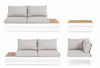 Set mobilier modular pentru gradina / terasa, Osten Gri / Natural / Alb, coltar 5 locuri + masa de cafea (5)