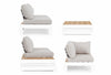 Set mobilier modular pentru gradina / terasa, Osten Gri / Natural / Alb, coltar 5 locuri + masa de cafea (7)
