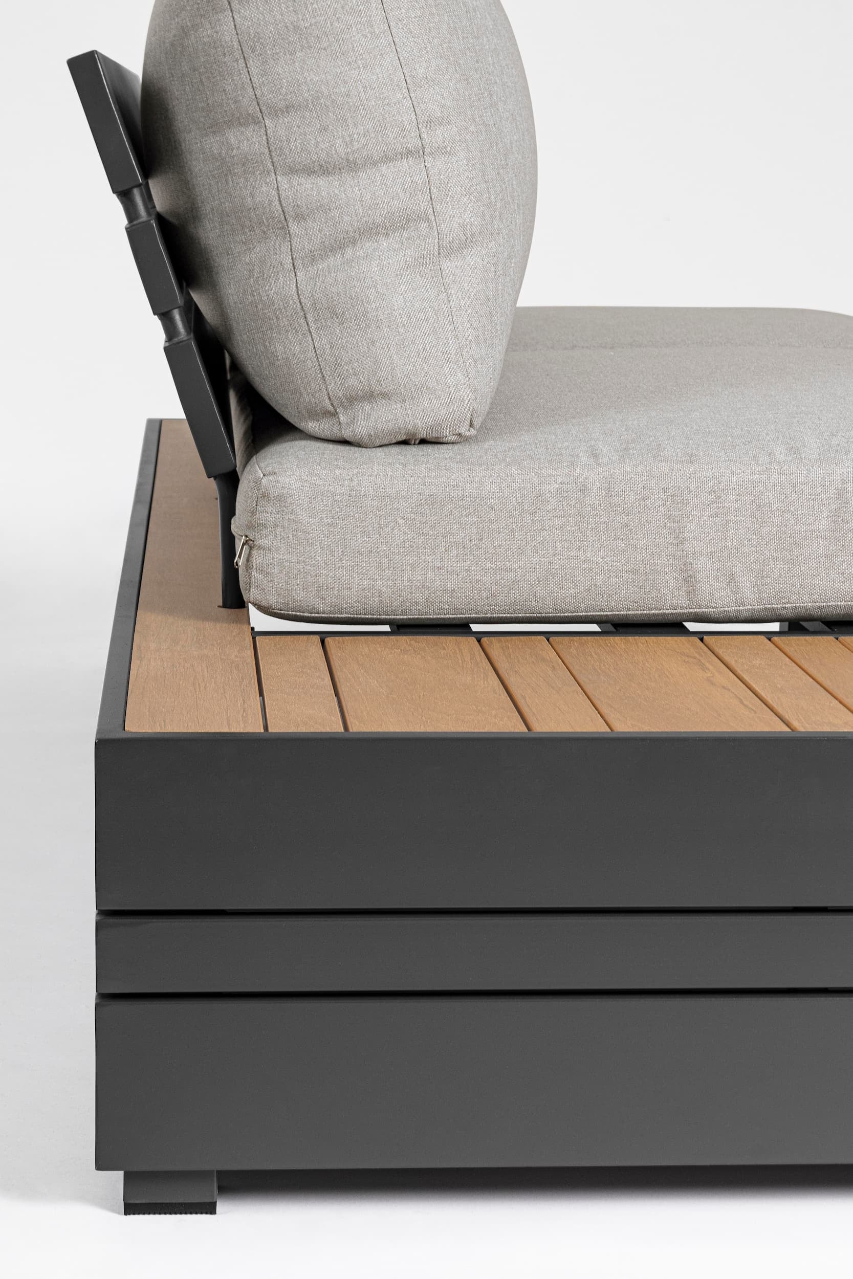 Set mobilier modular pentru gradina / terasa, Osten Gri / Natural / Antracit, coltar 5 locuri + masa de cafea (8)