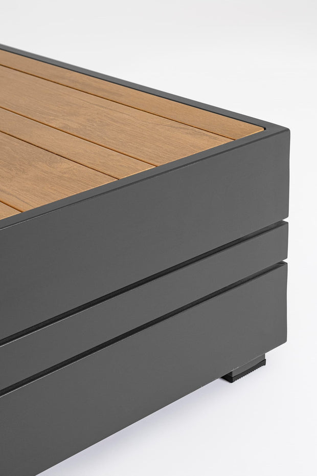 Set mobilier modular pentru gradina / terasa, Osten Gri / Natural / Antracit, coltar 5 locuri + masa de cafea (9)