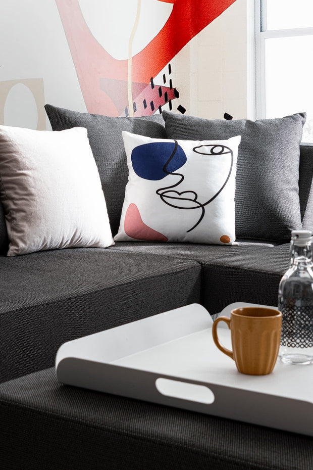 Set mobilier modular pentru gradina / terasa, Piper Antracit, coltar 5 locuri + taburet (5)