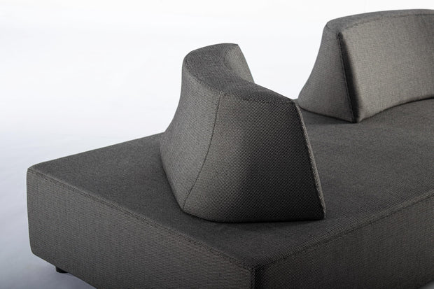 Set mobilier modular pentru gradina / terasa, Piper Antracit, coltar 5 locuri + taburet (15)
