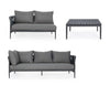 Set mobilier modular pentru gradina / terasa Rafael Antracit, coltar 5 locuri + masa de cafea (6)