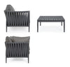 Set mobilier modular pentru gradina / terasa Rafael Antracit, coltar 5 locuri + masa de cafea (8)