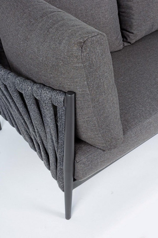 Set mobilier modular pentru gradina / terasa Rafael Antracit, coltar 5 locuri + masa de cafea (10)