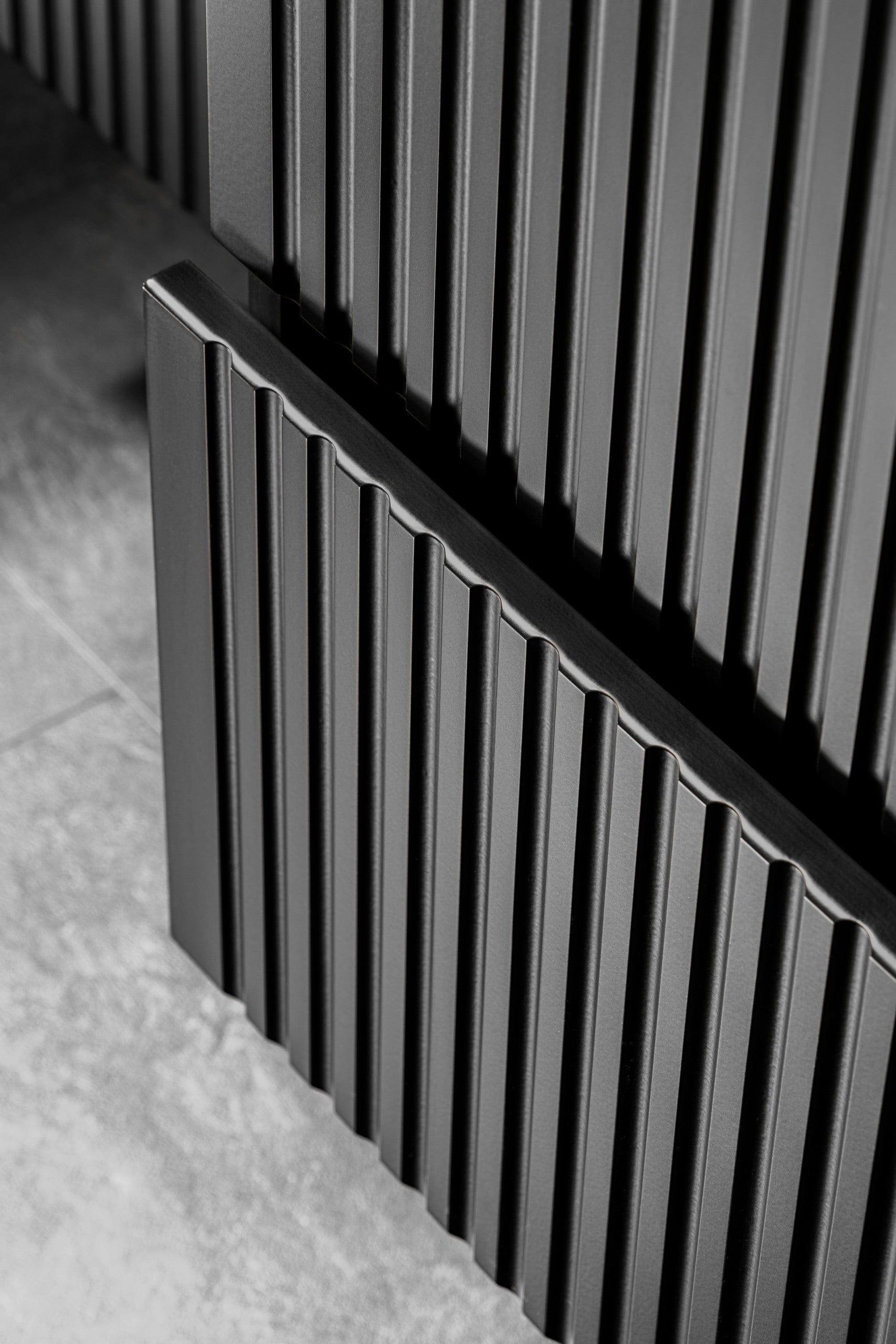 Set Mobilier pentru baie, din pal si MDF, 6 piese, 60 cm, Adel Apollo Negru Mat (8)