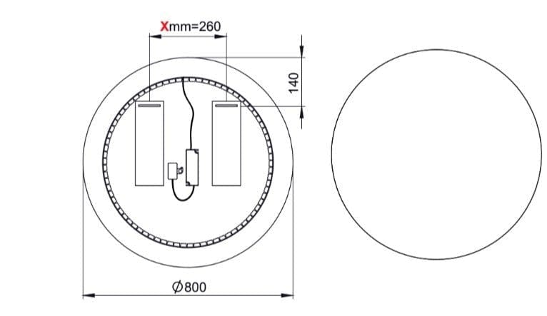 Set Mobilier pentru baie, din pal si MDF, 7 piese, 120 cm, Adel Stejar (13)