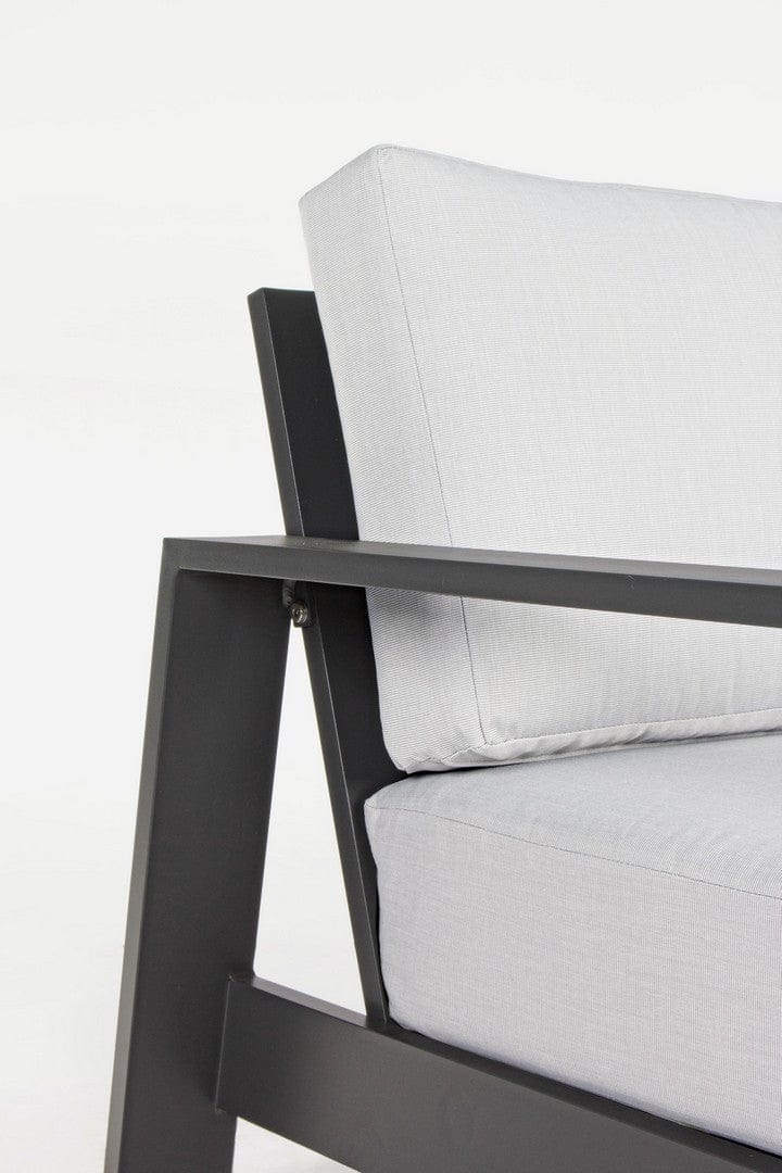 Set mobilier pentru gradina / terasa, Baltic Gri Deschis / Antracit, 2 fotolii + canapea 3 locuri + masa de cafea (6)