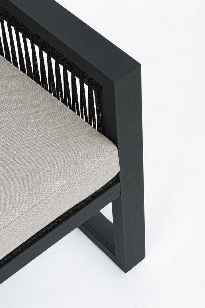 Set mobilier pentru gradina / terasa, Captiva Gri / Antracit, 2 fotolii + canapea 2 locuri + masa de cafea (8)