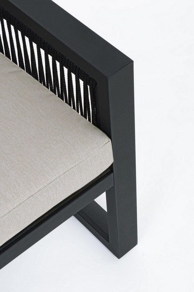 Set mobilier pentru gradina / terasa, Captiva Gri / Antracit, 2 fotolii + canapea 2 locuri + masa de cafea (8)
