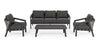 Set mobilier pentru gradina / terasa, Cordova Antracit, 2 fotolii + canapea 3 locuri + masa de cafea (3)