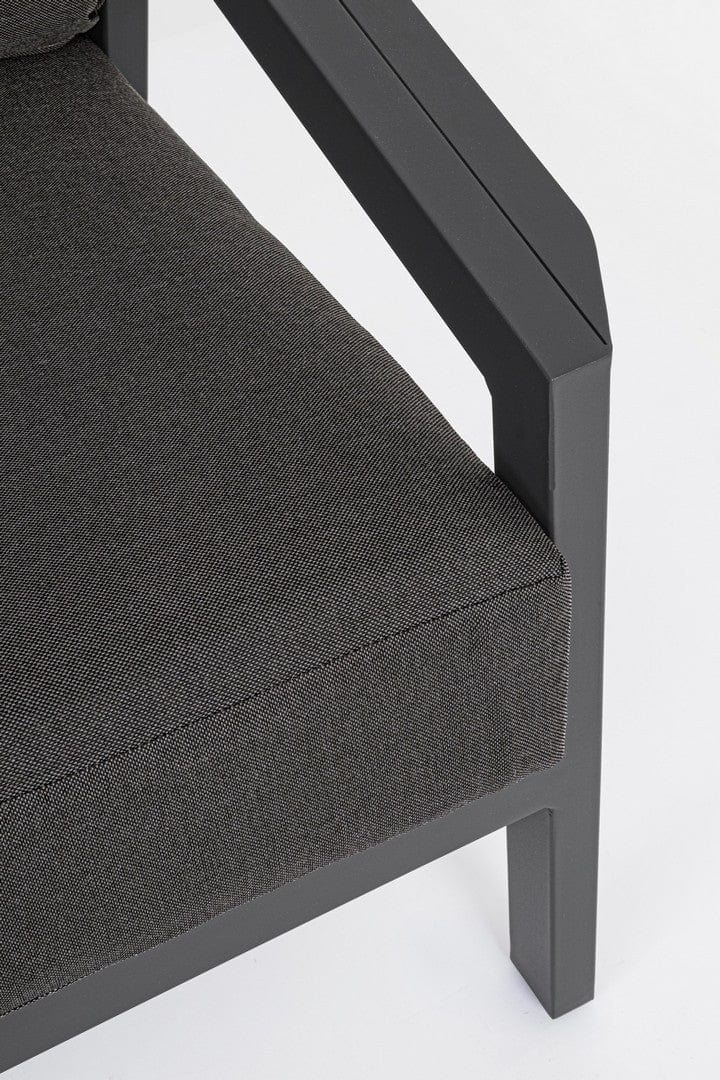 Set mobilier pentru gradina / terasa, Cordova Antracit, 2 fotolii + canapea 3 locuri + masa de cafea (8)