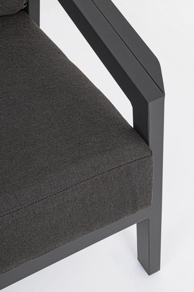 Set mobilier pentru gradina / terasa, Cordova Antracit, 2 fotolii + canapea 3 locuri + masa de cafea (8)