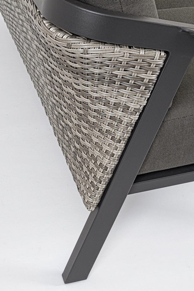 Set mobilier pentru gradina / terasa, Cordova Antracit, 2 fotolii + canapea 3 locuri + masa de cafea (9)