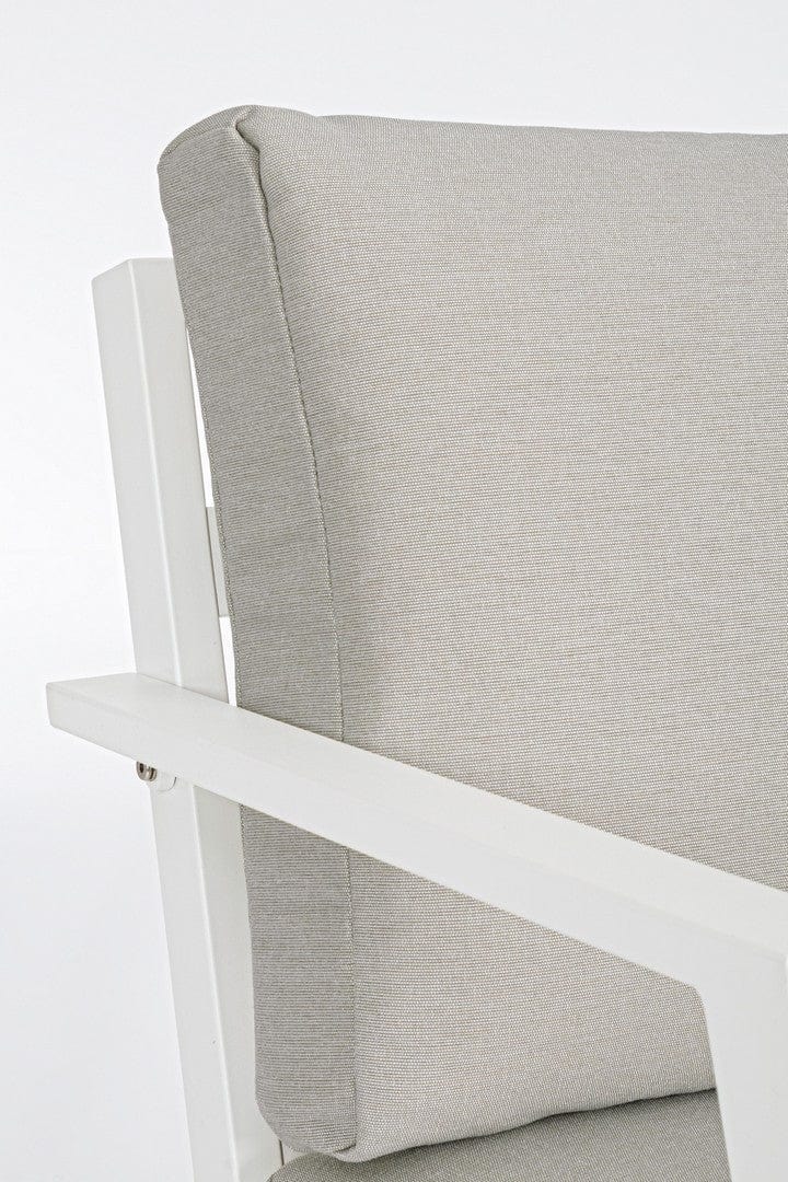 Set mobilier pentru gradina / terasa, Harleys Gri / Alb, 2 fotolii + canapea 2 locuri + masa de cafea (8)