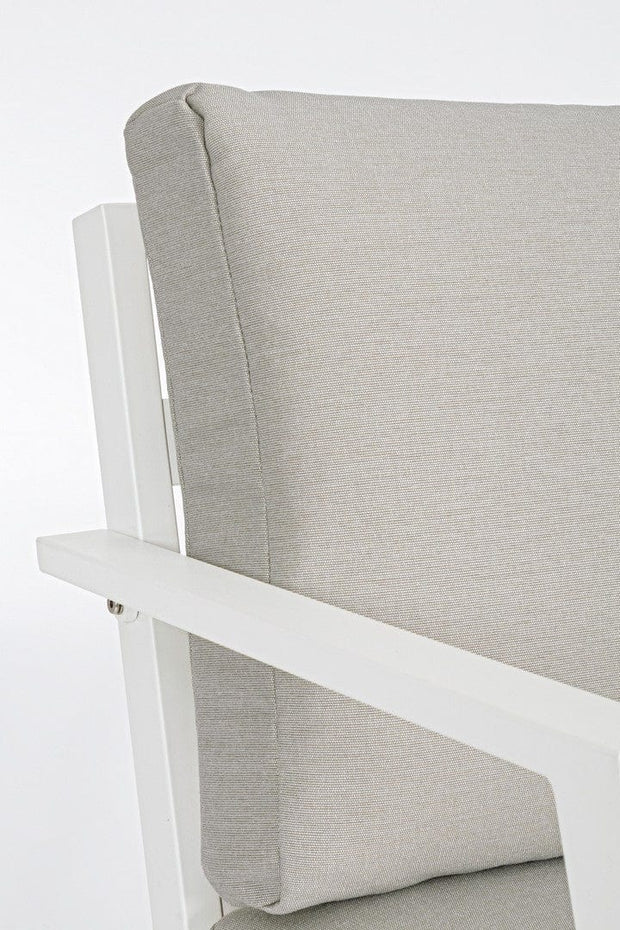 Set mobilier pentru gradina / terasa, Harleys Gri / Alb, 2 fotolii + canapea 2 locuri + masa de cafea (8)