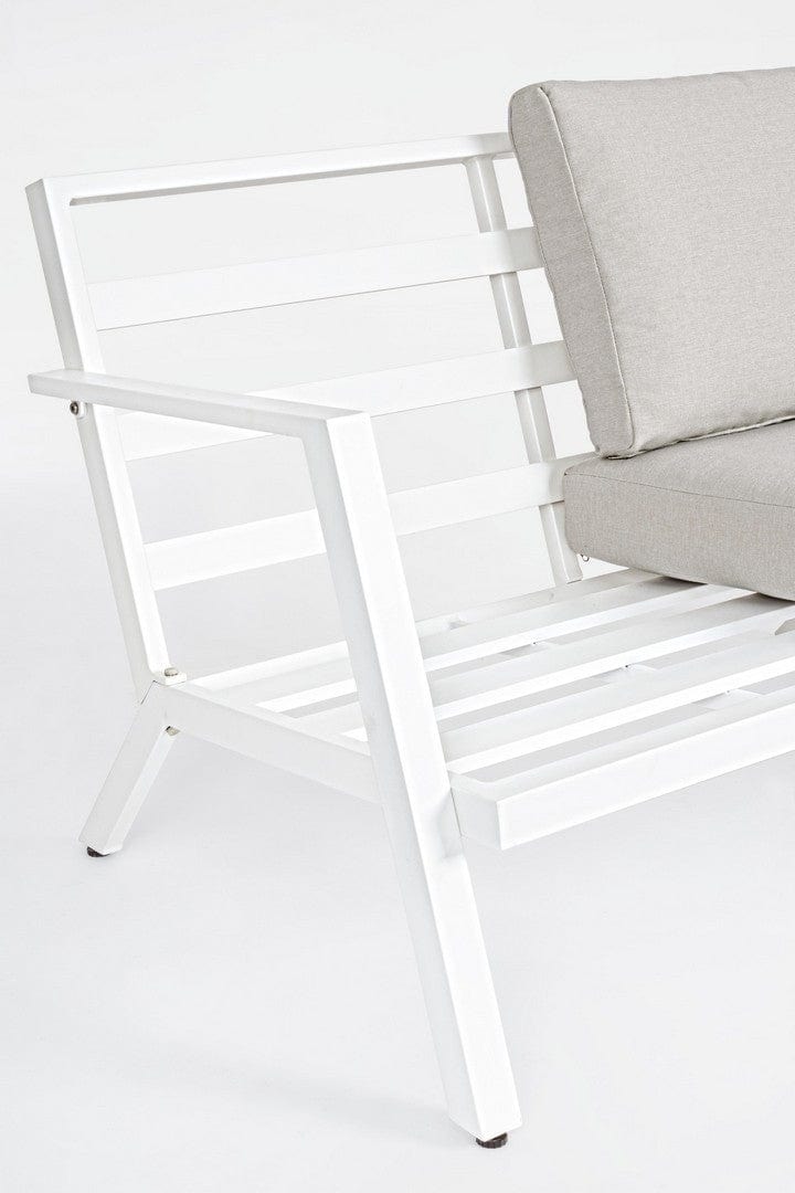 Set mobilier pentru gradina / terasa, Harleys Gri / Alb, 2 fotolii + canapea 2 locuri + masa de cafea (10)