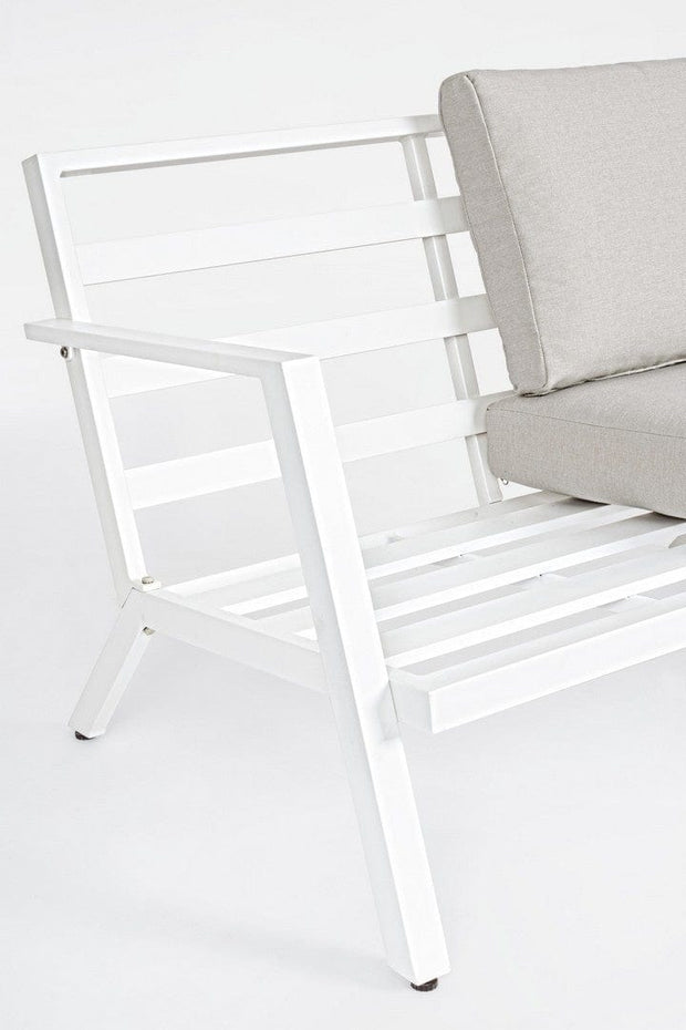 Set mobilier pentru gradina / terasa, Harleys Gri / Alb, 2 fotolii + canapea 2 locuri + masa de cafea (10)