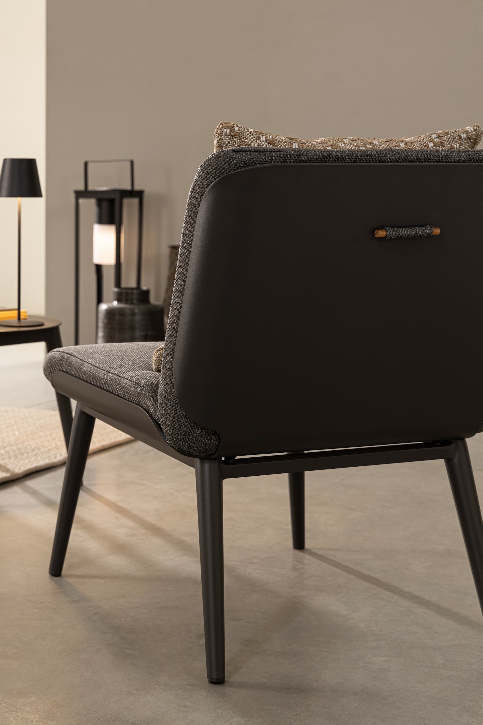 Set mobilier pentru gradina / terasa, Isabela Antracit, 2 fotolii + masa de cafea (2)