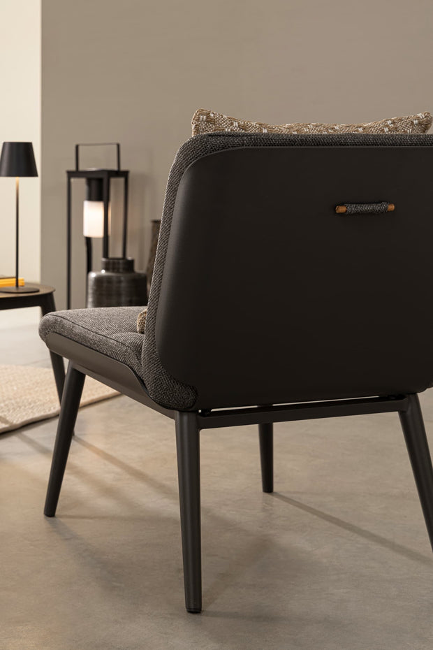 Set mobilier pentru gradina / terasa, Isabela Antracit, 2 fotolii + masa de cafea (2)