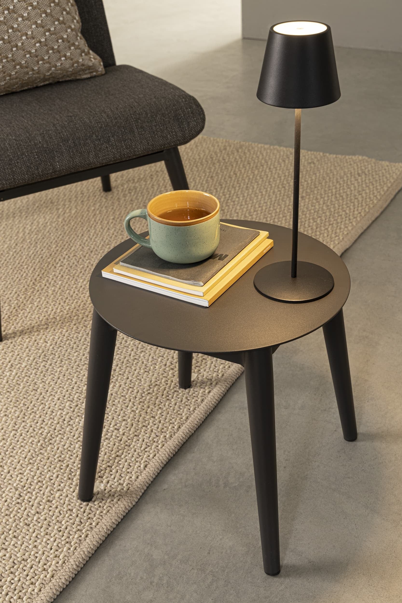 Set mobilier pentru gradina / terasa, Isabela Antracit, 2 fotolii + masa de cafea (3)