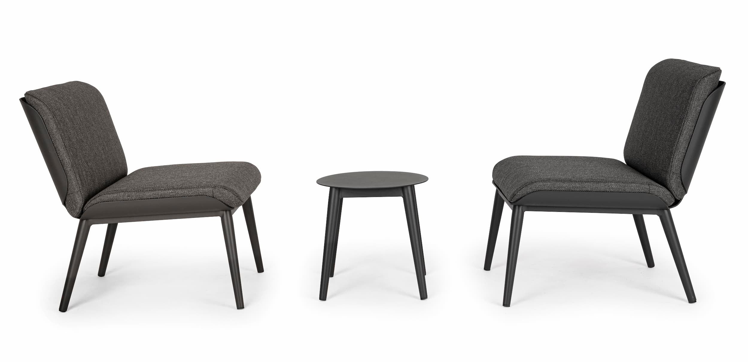 Set mobilier pentru gradina / terasa, Isabela Antracit, 2 fotolii + masa de cafea (4)