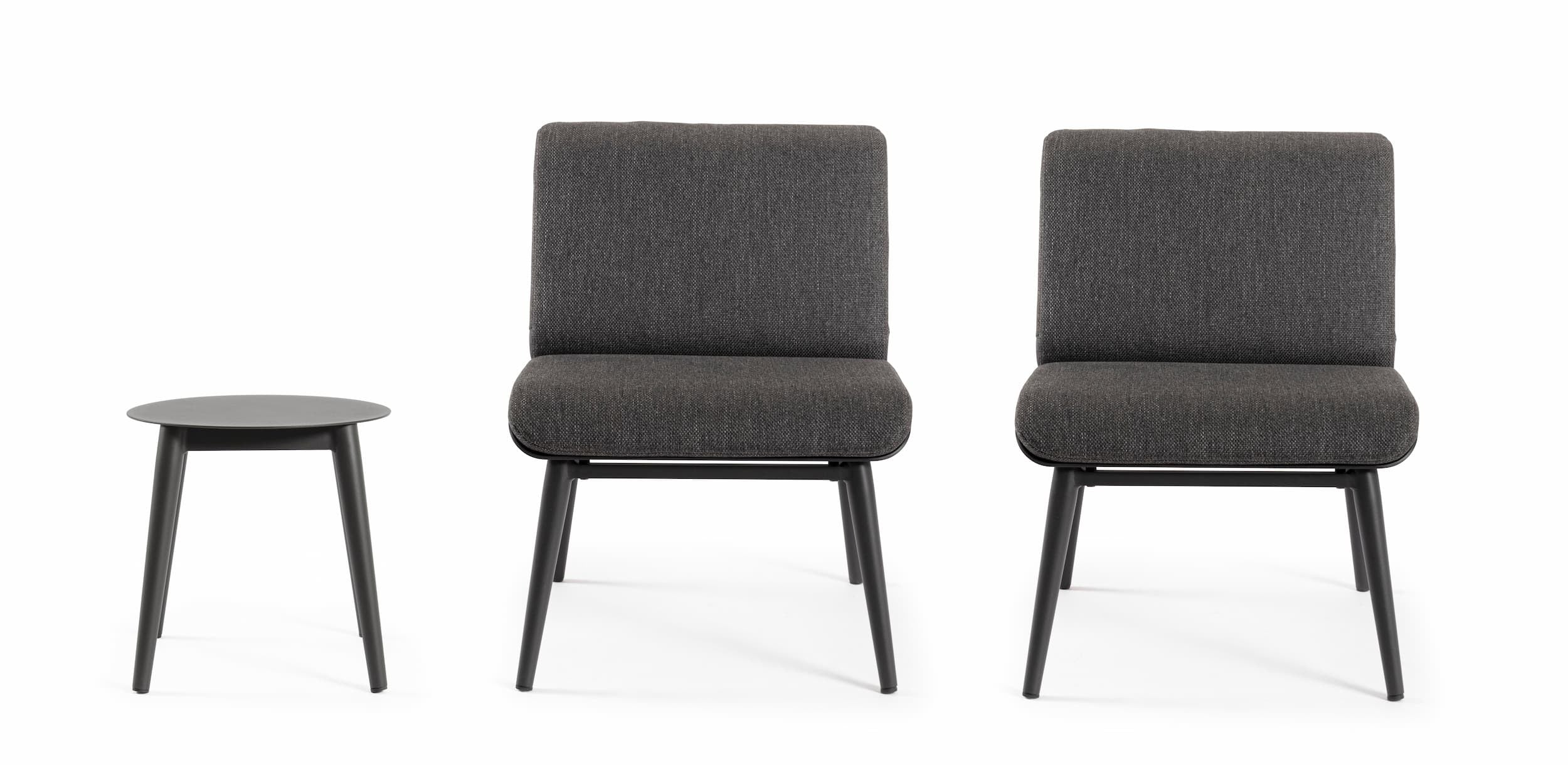 Set mobilier pentru gradina / terasa, Isabela Antracit, 2 fotolii + masa de cafea (6)