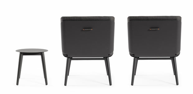 Set mobilier pentru gradina / terasa, Isabela Antracit, 2 fotolii + masa de cafea (7)