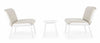 Set mobilier pentru gradina / terasa, Isabela Bej / Alb, 2 fotolii + masa de cafea (3)