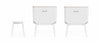 Set mobilier pentru gradina / terasa, Isabela Bej / Alb, 2 fotolii + masa de cafea (5)