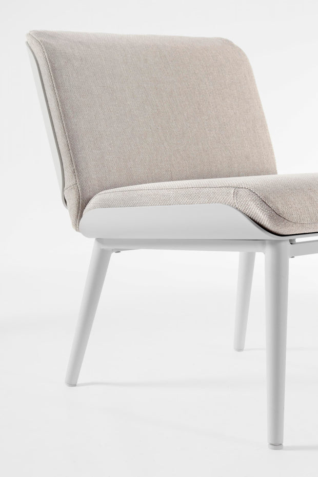 Set mobilier pentru gradina / terasa, Isabela Bej / Alb, 2 fotolii + masa de cafea (8)