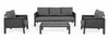 Set mobilier pentru gradina / terasa, Otavio Antracit, 2 fotolii + canapea 3 locuri + masa de cafea (4)