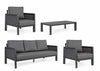 Set mobilier pentru gradina / terasa, Otavio Antracit, 2 fotolii + canapea 3 locuri + masa de cafea (5)